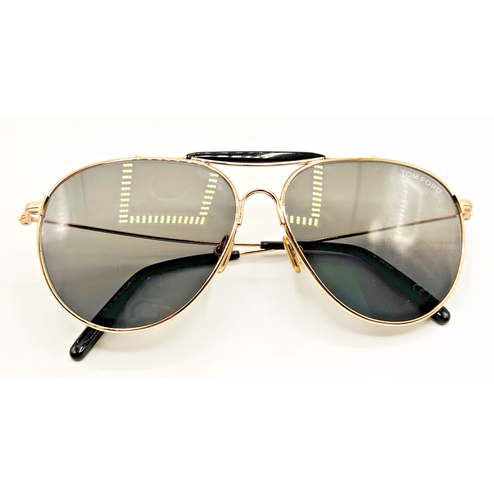 Tom Ford Sunglasses RAPHAEL-02 TF995 28A Rose Gold Aviator Frame Smoke Lens 59mm